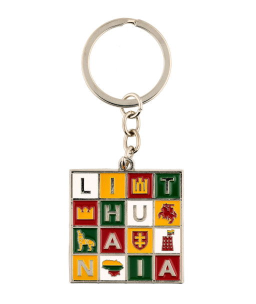 Kvadratinis pakabukas raktams Lithuania